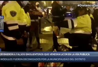 Ate: Intervienen a falsos emolienteros que vendían bebidas alcohólicas en la calle