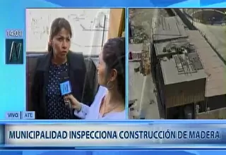 Ate: municipalidad sanciona a dueño de inmueble con construcción riesgosa