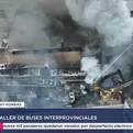 Ate: Reportan incendio en cochera de buses interprovinciales