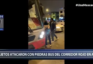 Ate: Sujetos atacaron con piedras bus del Corredor Rojo