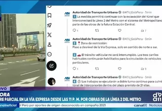 ATU anuncia cierre temporal en la Vía Expresa por obras de Línea 2 del Metro