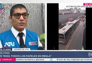 ATU: cúster tenía papeles en regla y 9 papeletas antes del choque