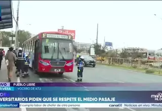 ATU fiscaliza cobro de pasaje universitario frente a universidades