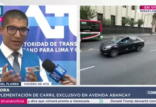 ATU: Segregación física en la avenida Abancay reducirá el tráfico a solo 6 minutos