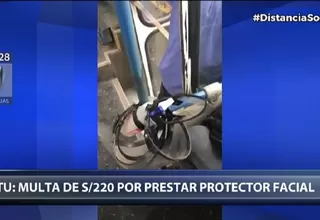 ATU: Operadores de transporte que presten protectores faciales recibirán multa de S/220