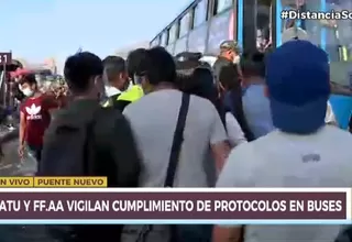 La ATU y las FF. AA. supervisan cumplimiento de protocolos en buses