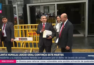 Audiencia del juicio contra Ollanta Humala continúa el martes