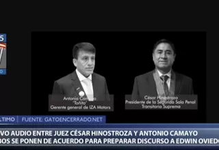 Audio revela coordinación entre Camayo e Hinostroza para elaborar discurso a Edwin Oviedo