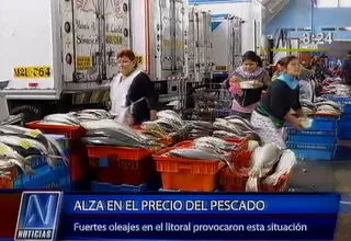 Aumentó el precio del pescado en mercados por fuertes oleajes