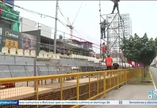 Avanzan los preparativos en la avenida Brasil para el desfile militar del 29 de julio