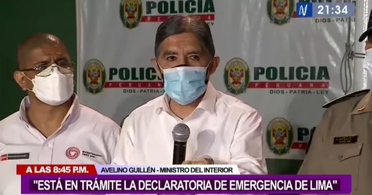 Ministro Guillén: \"Se está tramitando la declaratoria de emergencia de Lima Metropolitana\"