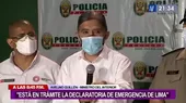 Ministro Guillén: "Se está tramitando la declaratoria de emergencia de Lima Metropolitana" - Noticias de centro-lima