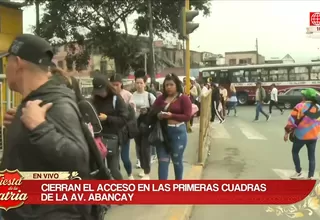 Avenida Abancay: Caos y largas cola por ingreso a zona comercial