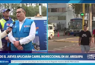 Avenida Arequipa: Desde el jueves aplicarán carril bidireccional