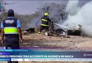 Accidente aéreo en Nasca: 12 personas pierden la vida tras caída de avioneta