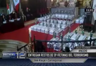 Ayacucho: entregan a familiares 57 cuerpos de víctimas de la violencia