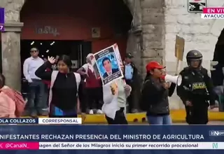 Ayacucho: Manifestantes rechazaron la presencia del ministro de Agricultura, Ángel Manero