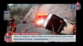 Ayacucho: Vehículo de comitiva de Pedro Castillo se despistó antes de llegar a Huamanga - Noticias de accidente-transito