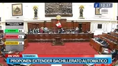 Bachillerato automático: Congreso aprobó extender plazo hasta 2023 - Noticias de bachillerato