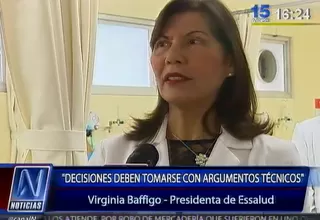 Baffigo:"Congreso deberá asumir responsabilidad sobre sostenibilidad financiera de EsSalud"