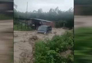 Bagua: Casas y calles inundadas tras desborde de quebradas