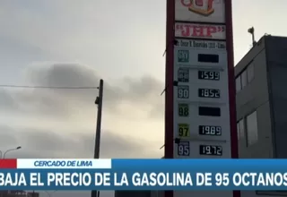 Baja el precio de las gasolina de 95 octanos