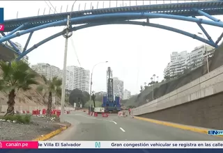 Miraflores: Bajada Armendáriz cerrada por desmontaje de grúa