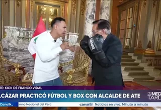 Balcázar entrenó boxeo con alcalde Vidal en transmisión por Kick