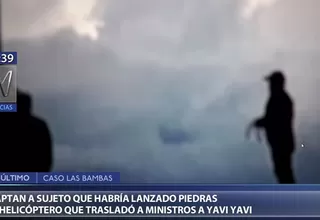 Las Bambas: captan a sujeto que habría lanzado piedras a helicóptero de ministros