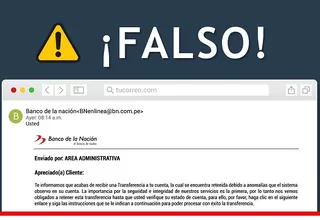 Banco de la Nación advirtió a sus clientes sobre estafas vía correo electrónico