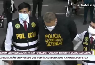 Banda delincuencial capturada por la Policía planeaba una ola de secuestros