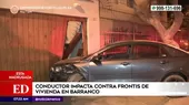 Barranco: Conductor impactó contra una vivienda cuando escapaba de la Policía - Noticias de Barranco