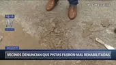 Barranco: Vecinos denuncian que pistas fueron mal rehabilitadas - Noticias de pistas-clandestinas