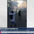 Barristas causaron destrozos en los alrededores del estadio Monumental