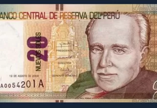 BCR: Desde hoy entró en circulación el nuevo billete de 20 soles