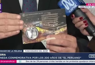 BCR lanza moneda conmemorativa por los 200 años del diario oficial El Peruano