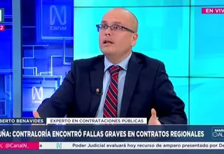Benavides: Empresas sancionadas no podrán contratar con el Estado