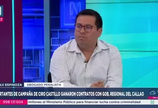 Benji Espinoza: Aportantes a Ciro Castillo podrían ser caso de colusión