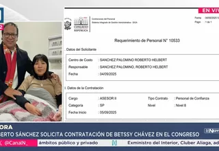 Betssy Chávez será asesora en despacho de Roberto Sánchez