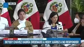 Betssy Chávez habría ordenado a ministra Juárez no responder a la prensa - Noticias de prensa