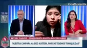 Chávez: Nos preocupa que Fuerza Popular no acepte los resultados - Noticias de betsy-chavez