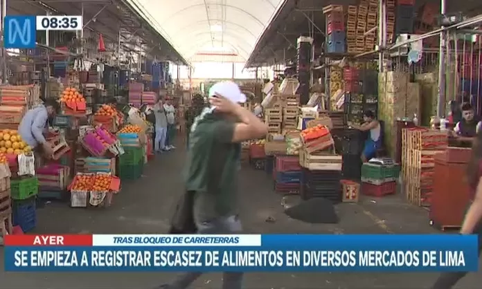 Bloqueo de carreteras: Se registra escasez de alimentos en mercados de ...