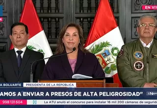 Boluarte: “Esta presidenta no retrocede frente al crimen”