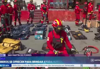 Los bomberos del Perú se ofrecen para brindar ayuda a Venezuela
