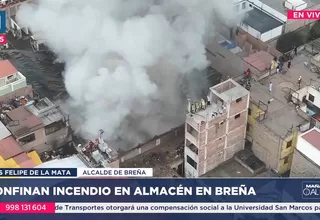 Confinan incendio en almacén en Breña