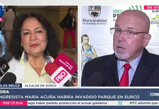 Bruce exige a María Acuña retirar invasión a parque en Surco