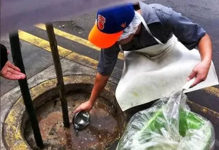 Denuncian que NY Burger botó aceite usado en un árbol en Miraflores