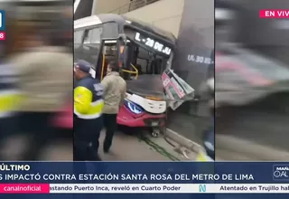 Bus choca contra estación del Metro de Lima en SJL