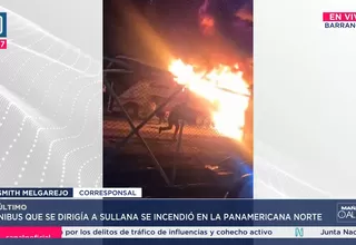 Barranca: Bus interprovincial se incendió en la Panamericana Norte