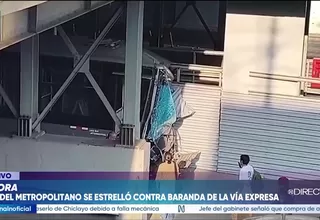 Bus del Metropolitano choca en San Isidro y deja 18 heridos